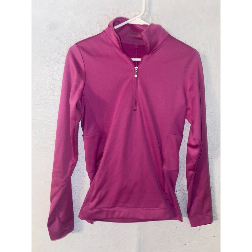 Nike Golf Womens S Jacket 1/2 Zip Pull Over Purple Textured Long Sleeve